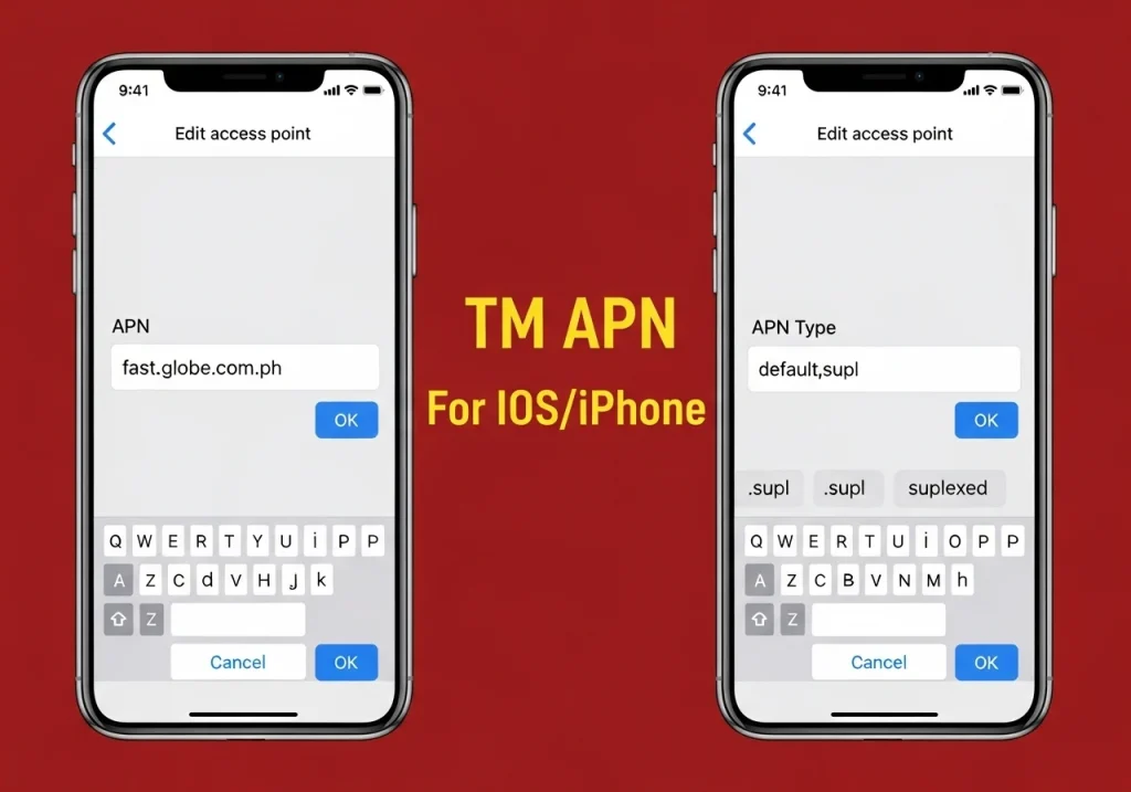 TM APN Setting for iOS Iphone